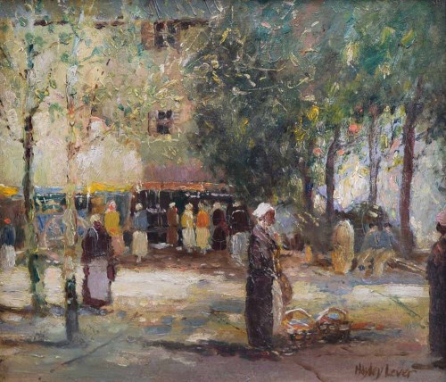 Lot 550 - Hayley Lever, Place du Tertre, Montmartre, oil.