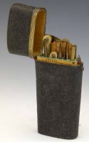 Lot 4 - Shagreen covered drawing instruments case