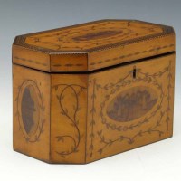 Lot 25 - Two divider tea caddy.