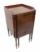 Lot 498 - George III mahogany commode night table