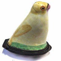 Lot 111 - Enamel box modelled as a bird