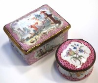 Lot 113 - Two 19th century enamel boxes