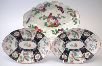 Lot 126 - Worcester lozenge dish painted by James Giles