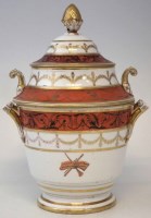 Lot 147 - Coalport ice pail circa 1800, painted with a