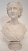 Lot 178 - Copeland Parian bust of Princess Alexandra after F.M. Miller.