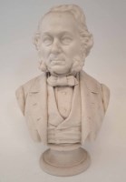 Lot 183 - John Adams & Co. Parian bust of Richard Cobden.