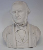 Lot 185 - John Adams & Co. Parian bust of Gladstone after E.W. Wyon.