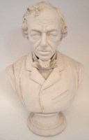 Lot 187 - Robinson & Leadbeater Parian bust of Disraeli.