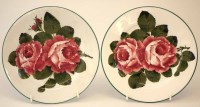 Lot 205 - Pair of Wemyss plates  painted with cabbage