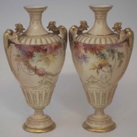 Lot 215 - Pair of Royal Worcester vases.
