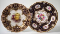 Lot 217 - Royal Worcester plate signed R. Sebright, painted