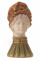 Lot 220 - Royal Worcester Mob Cap blush ivory candle snuffer