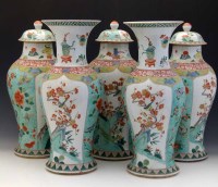 Lot 279 - Set of five Chinese Kangxi style vases (5).