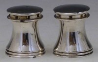 Lot 355 - Pair of Capstan silver salt and peppers by George