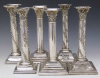 Lot 367 - Three pairs of filled silver neo-classical