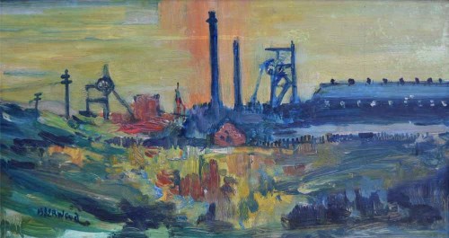 Lot 499 - James Lawrence Isherwood, Pit, Mosley, Manchester, oil on board.
