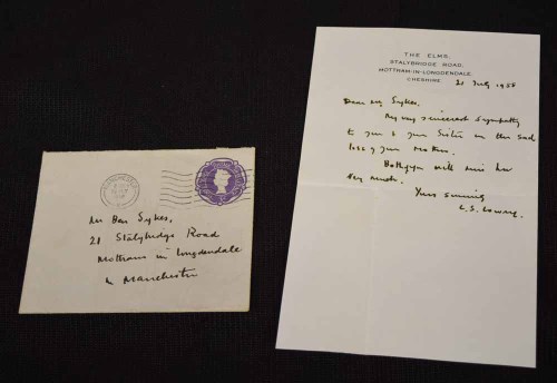 Lot 604 - Handwritten letter from L.S. Lowry dated 21 July 1958.