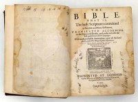 Lot 40 - Breeches bible printed by Christopher Barker