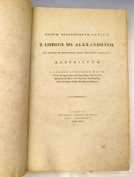 Lot 54 - Novum Testamentum Graecum E Codice MS. Alexandrino, 1786