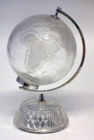 Lot 68 - Waterford crystal world globe.