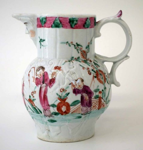 Lot 76 - Baddeley-Littler mask jug, circa 1780-85, moulded