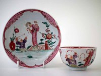 Lot 78 - Baddeley-Littler teabowl and saucer, circa 1780-85
