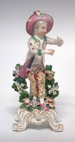 Lot 88 - Bow figure of a boy circa 1765, modelled dancing