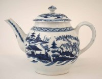 Lot 92 - Teapot and cover, possibly Isleworth or Bow circa