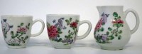 Lot 94 - Two Bow coffee cups and a sparrow beak jug circa