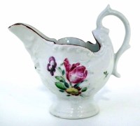 Lot 117 - Derby Dolphin ewer circa 1770, painted with