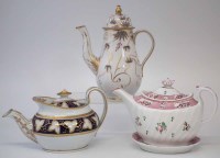 Lot 142 - Newhall coffee pot circa 1810, painted with