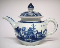 Lot 148 - Vauxhall teapot base circa 1755, with scroll