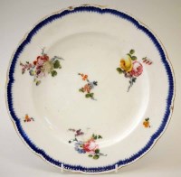 Lot 182 - Sevres plate, painted with floral sprays within