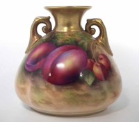 Lot 206 - Royal Worcester E. Townsend vase.
