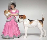 Lot 209 - Royal Crown Derby Marjorie and a hound.