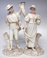 Lot 224 - Pair of large Royal Worcester figures.