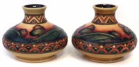 Lot 270 - Pair of Moorcroft vases, decorated with Second