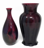 Lot 304 - Royal Doulton flambe trial vase and one other.