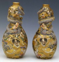 Lot 326 - Pair of Japanese vases.