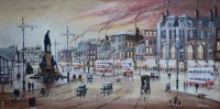 Lot 394 - Bernard McMullen, Piccadilly, Manchester, acrylic.