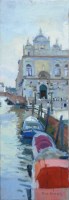 Lot 396 - Ken Howard, The Ospedale, Santi Giovanni e Paolo, Venice, oil.
