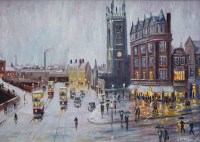 Lot 399 - Bernard McMullen, Deansgate, Manchester, acrylic.