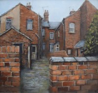 Lot 406 - David Brammeld, The Backs, acrylic.