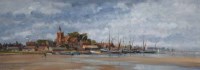 Lot 408 - Ivan Taylor, Maldon Estuary, Essex, Low Tide, oil.
