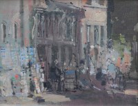 Lot 424 - Tom Coates, Venice, oil.