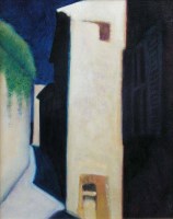 Lot 426 - John Langton,   Flaking Sunlit Wall, oil.