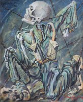 Lot 427 - Frank Bradley, Pawn, oil.