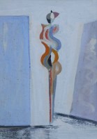 Lot 433 - Edward Rogers, Figural study, oil.