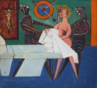 Lot 434 - E.H. Rogers, The Rape, oil.