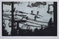 Lot 459 - Peter Doig, Ski Lift, signed etching.